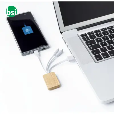 Bamboo charging cable Brandan - Immagine 4