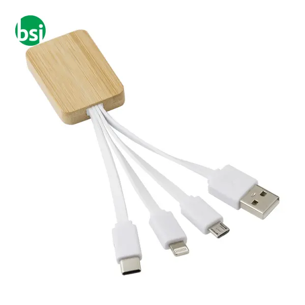 Bamboo charging cable Brandan -  1