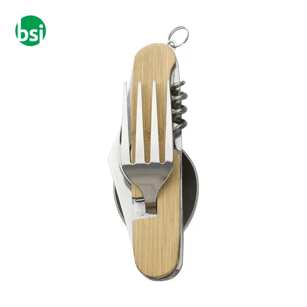 Bamboo multifunctional cutlery set Ainsley -  6