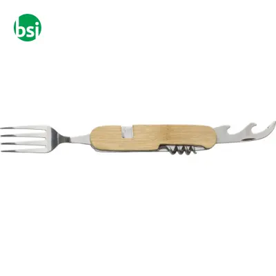 Bamboo multifunctional cutlery set Ainsley - Immagine 2
