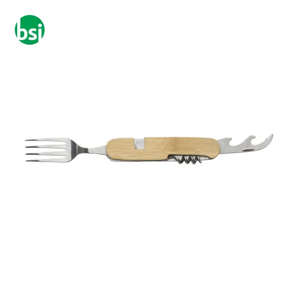 Bamboo multifunctional cutlery set Ainsley -  2
