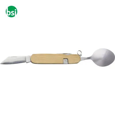 Bamboo multifunctional cutlery set Ainsley - Immagine 3