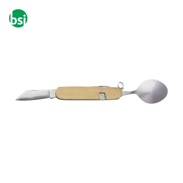 Bamboo multifunctional cutlery set Ainsley -  3