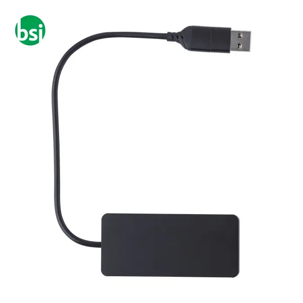 Recycled aluminium USB Hub Layton -  4