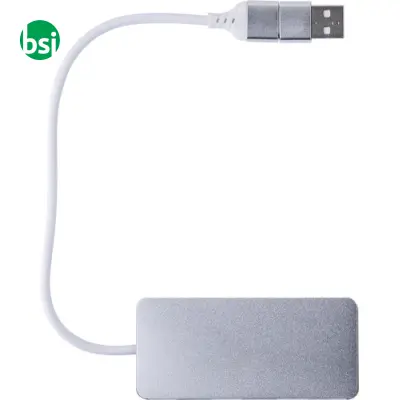 Recycled aluminium USB Hub Layton - Immagine 2