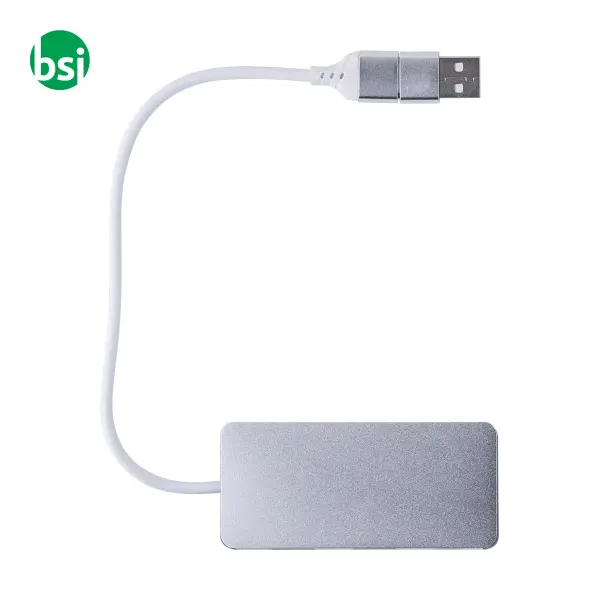 Recycled aluminium USB Hub Layton -  2