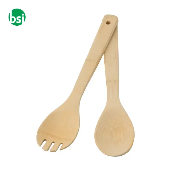 Bamboo salad cutlery Elara -  2