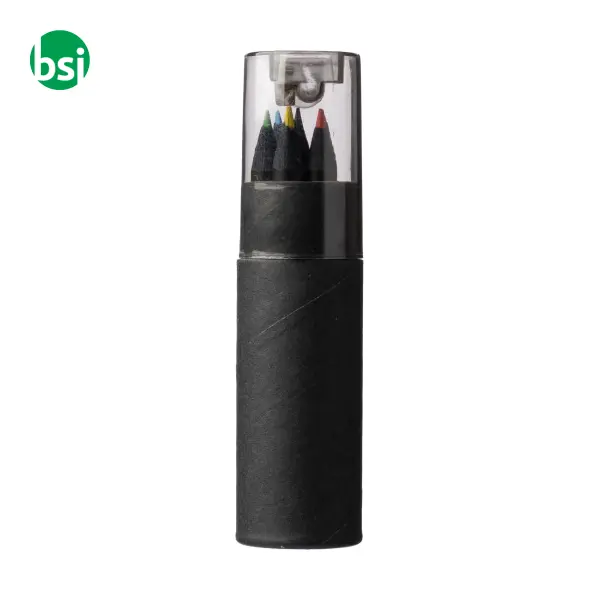 Recycled carton colored pencils set Beate -  4