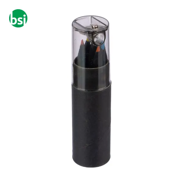 Recycled carton colored pencils set Beate -  2