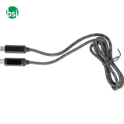 Nylon fabric charging cable 65W Claudia - Immagine 3