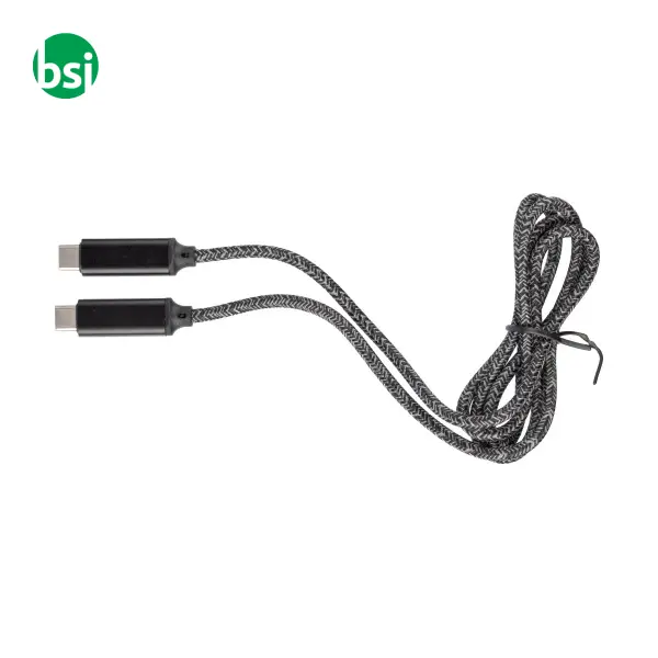 Nylon fabric charging cable 65W Claudia -  1