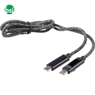 Nylon fabric charging cable 65W Claudia - Immagine 6