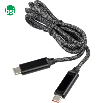 Nylon fabric charging cable 65W Claudia - Immagine 2