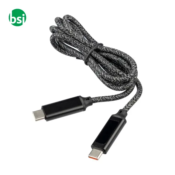 Nylon fabric charging cable 65W Claudia -  2
