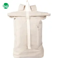 Hemp (280 gr/m2) roll-top backpack Margarete