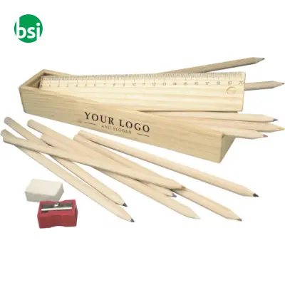 Wooden box with pencils Carmelita - Immagine 5