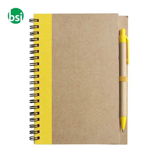 Wire bound notebook with ballpen. Stella -  10