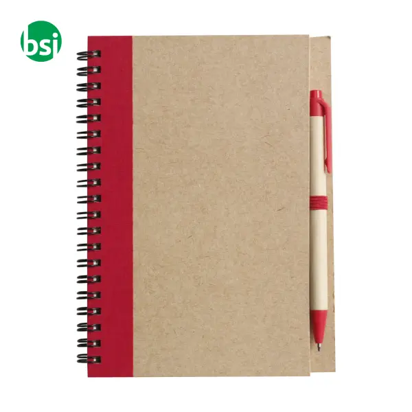 Wire bound notebook with ballpen. Stella -  12