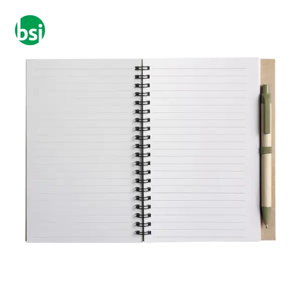 Wire bound notebook with ballpen. Stella -  8