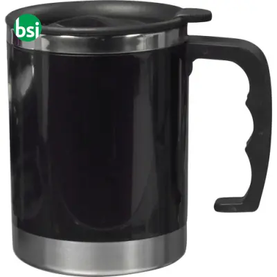 Stainless steel and AS double walled mug Gabi - Immagine 3