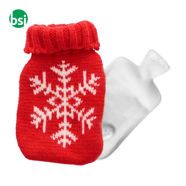 Re-usable hot pad shaped like a warm water bag -  2
