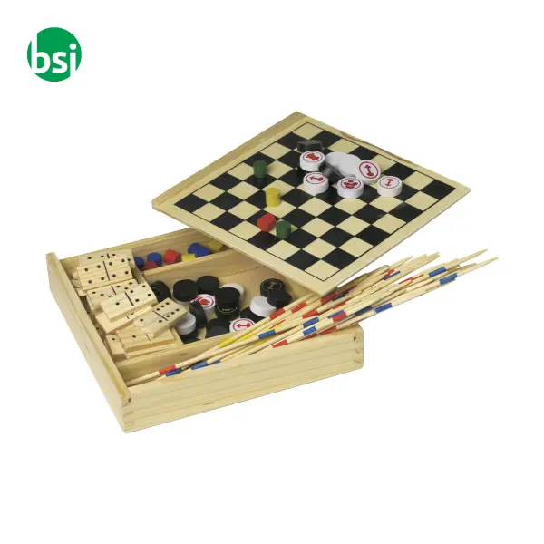 Wooden 5-in-1 game set Cherie -  1