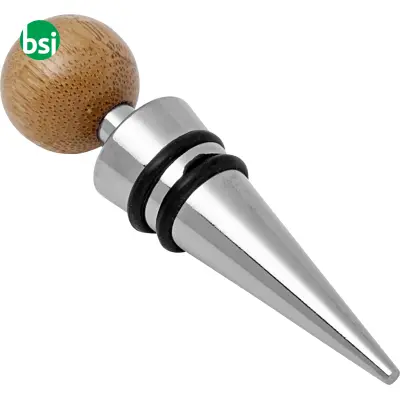 Stainless steel and bamboo wine set Leonie - Immagine 4