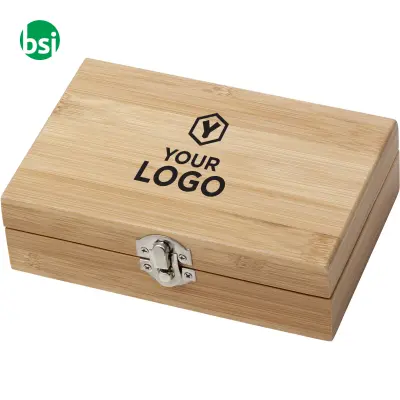 Stainless steel and bamboo wine set Leonie - Immagine 6