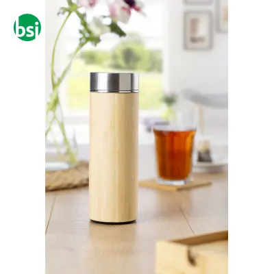 Bamboo and stainless steel double walled bottle - Immagine 5