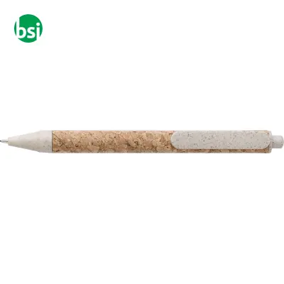 Cork and linen notebook and wheatstraw ballpen - Immagine 4