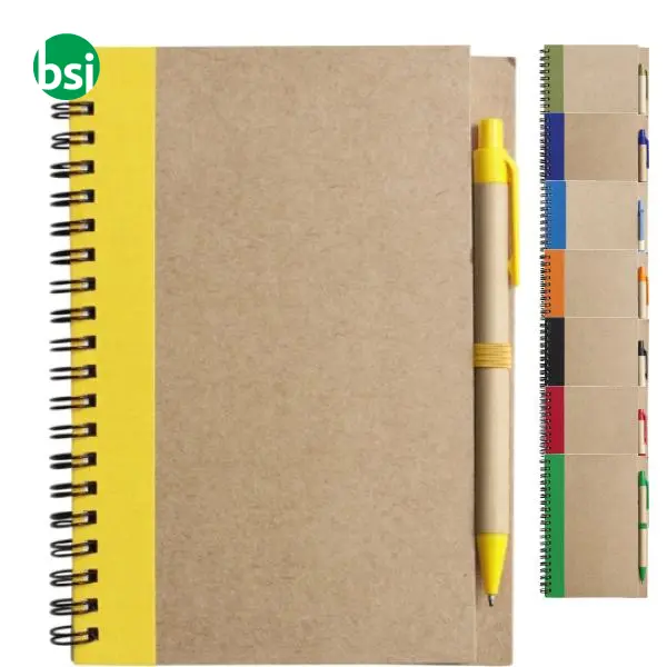 Wire bound notebook with ballpen. Stella -  1