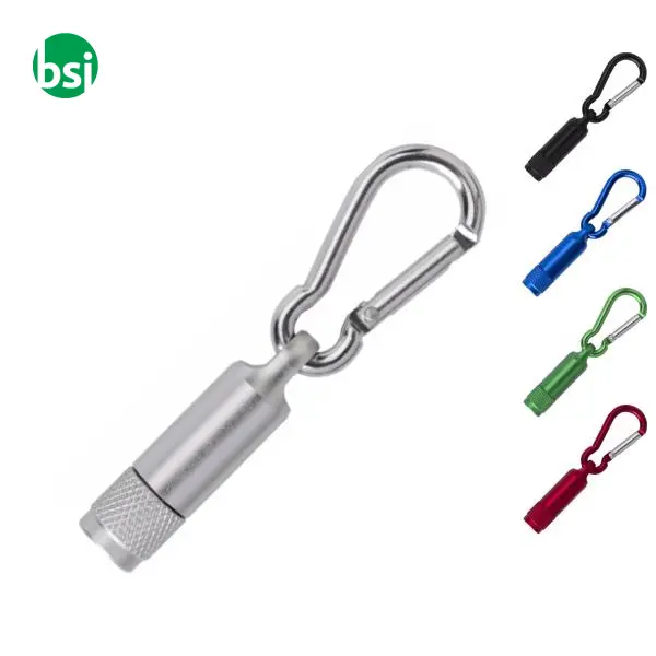 Aluminium mini torch with carabiner Tracy -  1