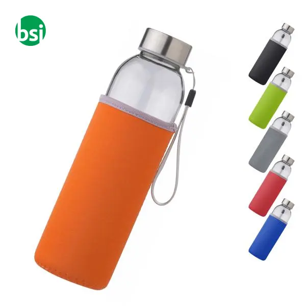 Glass bottle 500 ml with neoprene sleeve Nika -  1