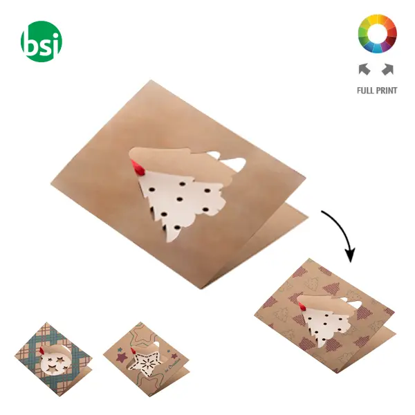 Christmas card star TREECARD ECO -  1