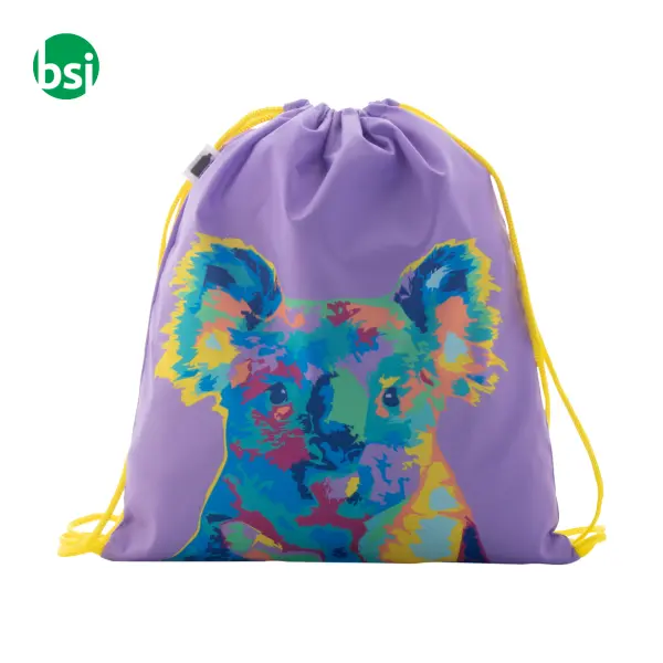 Custom drawstring bag for kids CREADRAW KIDS RPET -  16