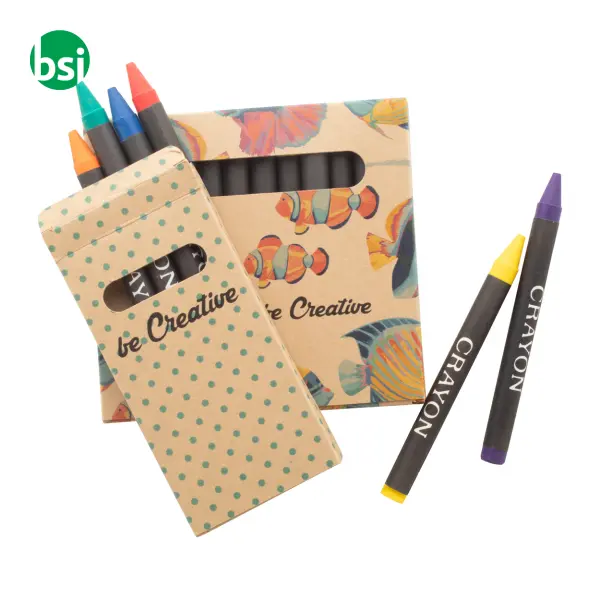 Custom 12 Pc Crayon Set - Craxon 12 Eco -  3