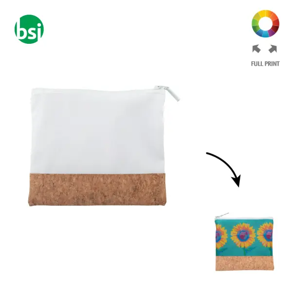 Custom cosmetic bag CREABEAUTY CORK S -  1