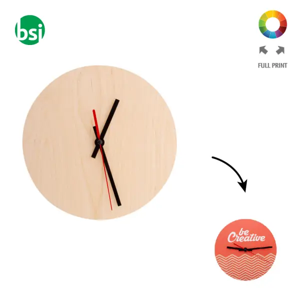 Custom wall clock BETIME WOOD D -  1