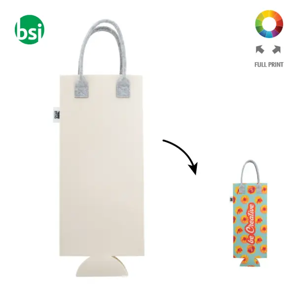 Custom RPET wine bag CREAFELT VINO -  1