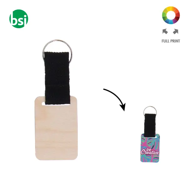 Custom keyring, round WOODY STRAP -  1