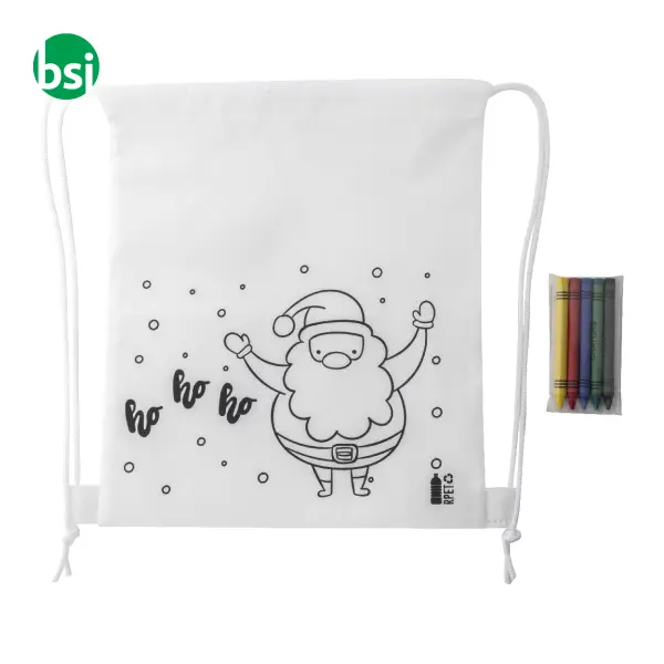 Colouring Christmas drawstring bag JULFAR BAG B -  1