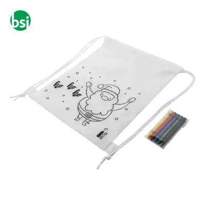 Colouring Christmas drawstring bag JULFAR BAG B - Immagine 4