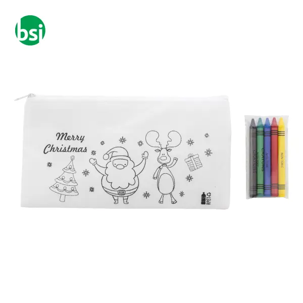 Colouring Christmas pen case JULFAR DRAW -  1