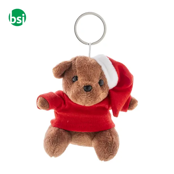 Plush Christmas teddy bear keyring JULNALLE -  1