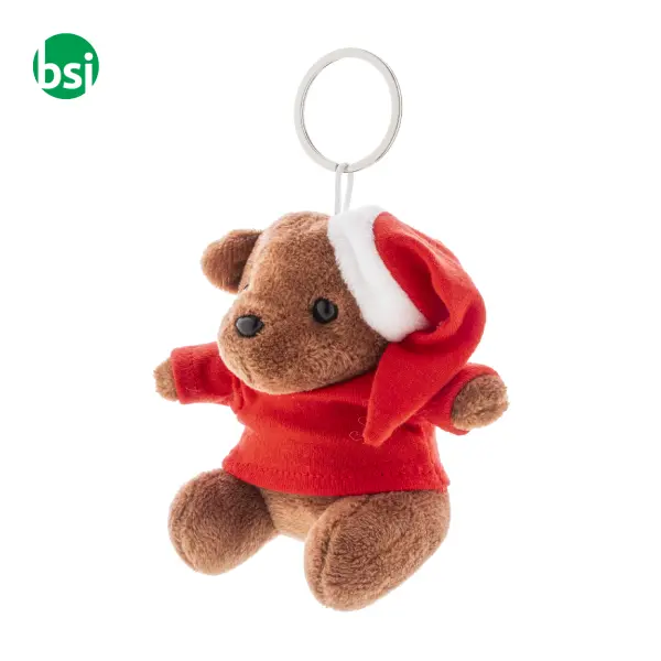 Plush Christmas teddy bear keyring JULNALLE -  2