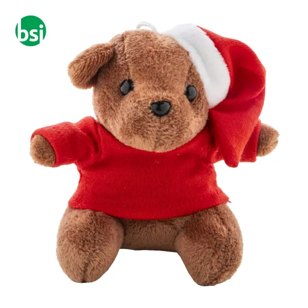 Plush Christmas teddy bear keyring JULNALLE -  3