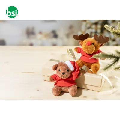 Plush Christmas teddy bear keyring JULNALLE - Immagine 6