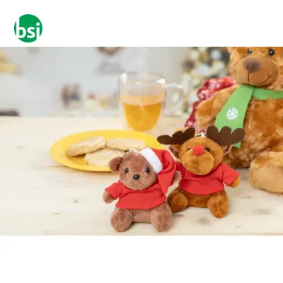 Plush Christmas teddy bear keyring JULNALLE - Immagine 7