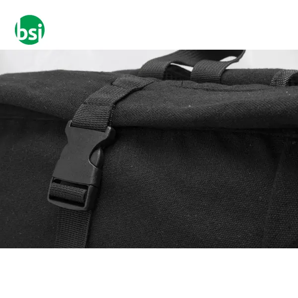 Recycled canvas backpack BLAKKAN BACK -  6