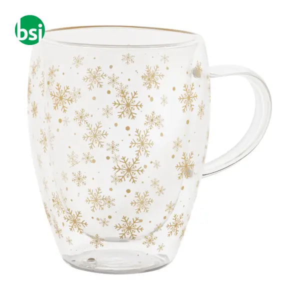 Christmas glass thermo mug SNOSTRO -  1